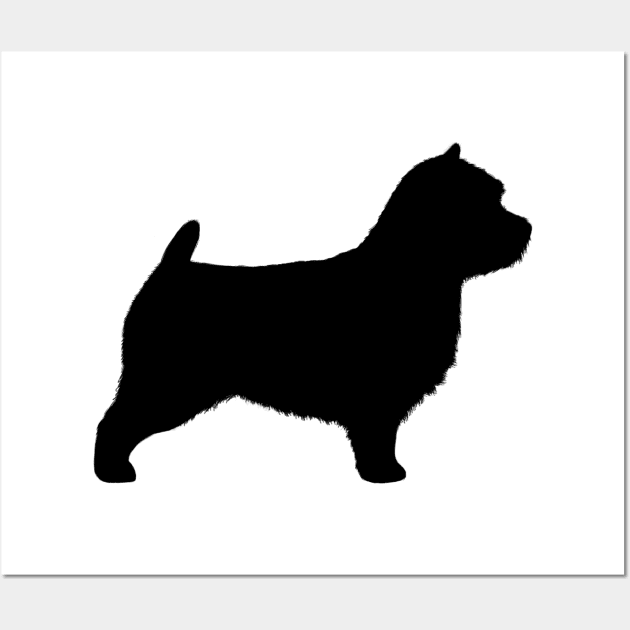 Norwich Terrier Silhouette(s) Wall Art by Coffee Squirrel